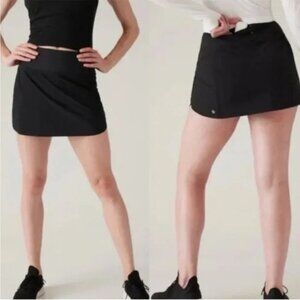 Athleta Run With It 14” Skort Black XS Tennis Golf Pickleball Skirt Black XS